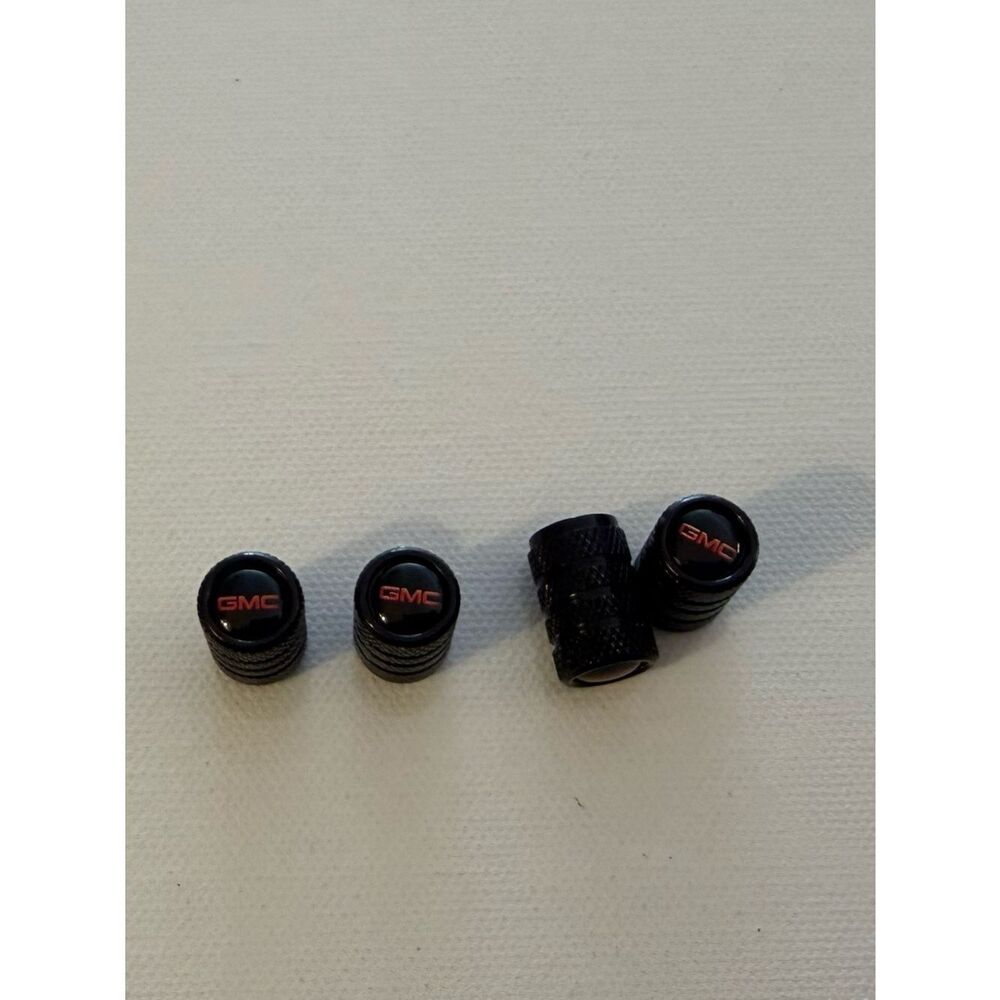GMC Valve Stem Caps in Black Set of 4 NWT